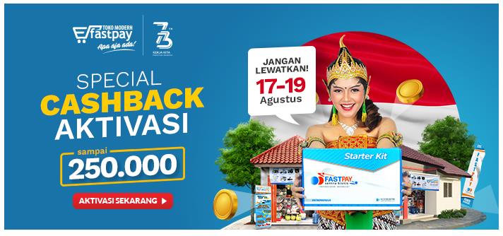 cashcback aktivasi pendaftaran mitra fastpay