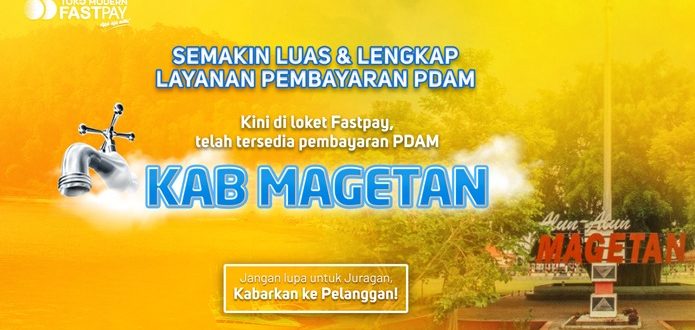 layanan pdam magetan toko modern fastpay