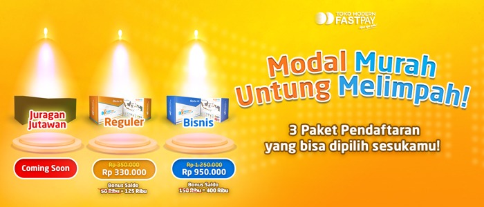 paket pendaftaran loket baru ppob toko modern fastpay