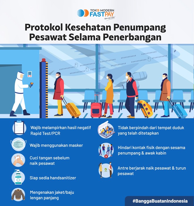 protokol kesehatan di pesawat toko modern fastpay