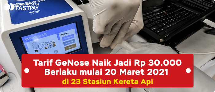 tarif genose naik per 20 maret 2021